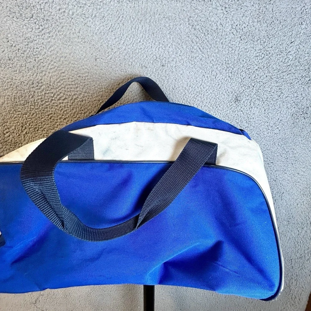 VTG Polo Sport Ralph Lauren Tote Blue White Expandable Duffle Bag (read desc)
